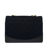 Chanel Jersey Quilted Mademoiselle Lock Flap Bag 1989