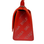 Balenciaga Red Leather Hourglass XS Rhinestones Two-Way Bag