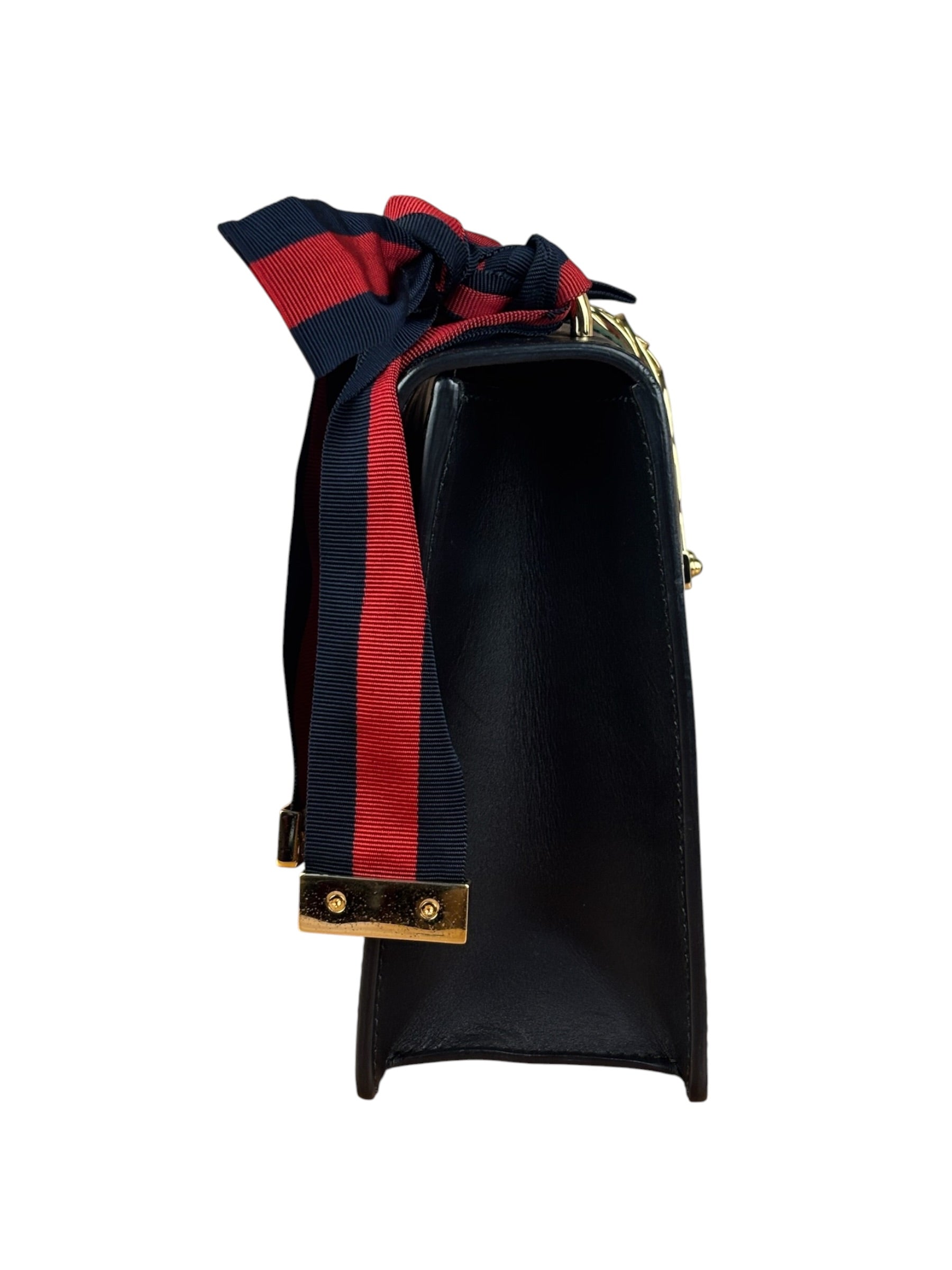 Gucci Black Leather Sylvie Small Hand/Shoulder Bag