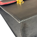 Yves Saint Laurent Vintage Black Leather Briefcase Two-Way Bag
