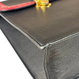 Yves Saint Laurent Vintage Black Leather Briefcase Two-Way Bag