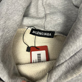 Balenciaga Logo Pullover Hoodie Grey