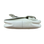 Christian Dior White Leather Gaucho Double Saddle Shoulder Bag