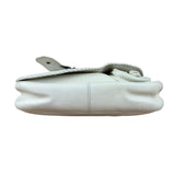 Christian Dior White Leather Gaucho Double Saddle Shoulder Bag