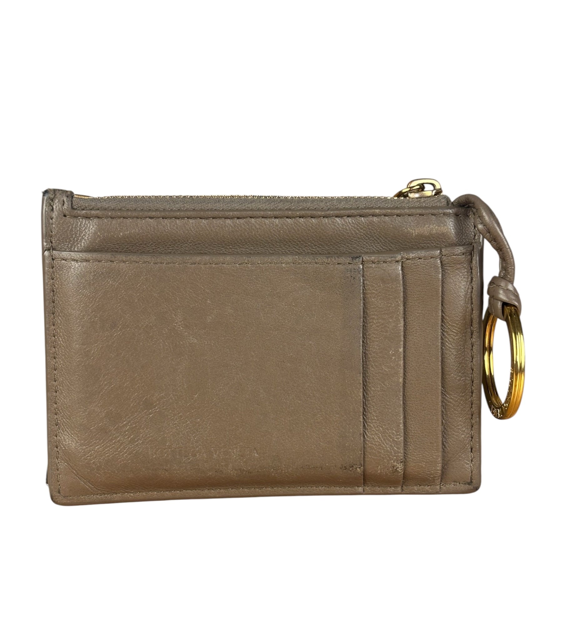 Bottega Veneta Brown Cassette Leather Cardholder