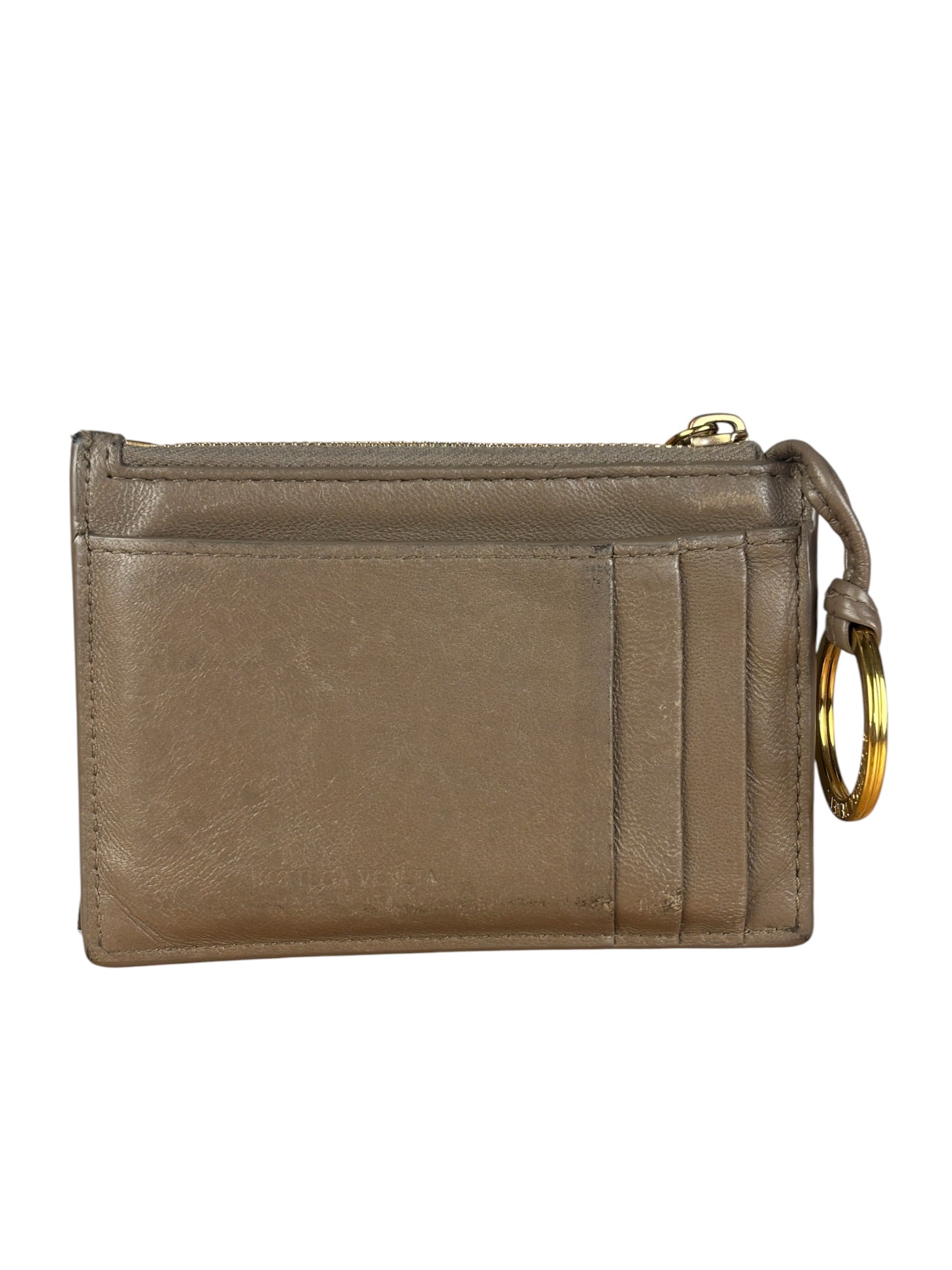 Bottega Veneta Brown Cassette Leather Cardholder