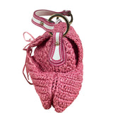 Fendi Pink Raffia Mini Chef Bag