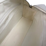 Chanel Grey Quilted Leather Trim Bowling Bag 2000