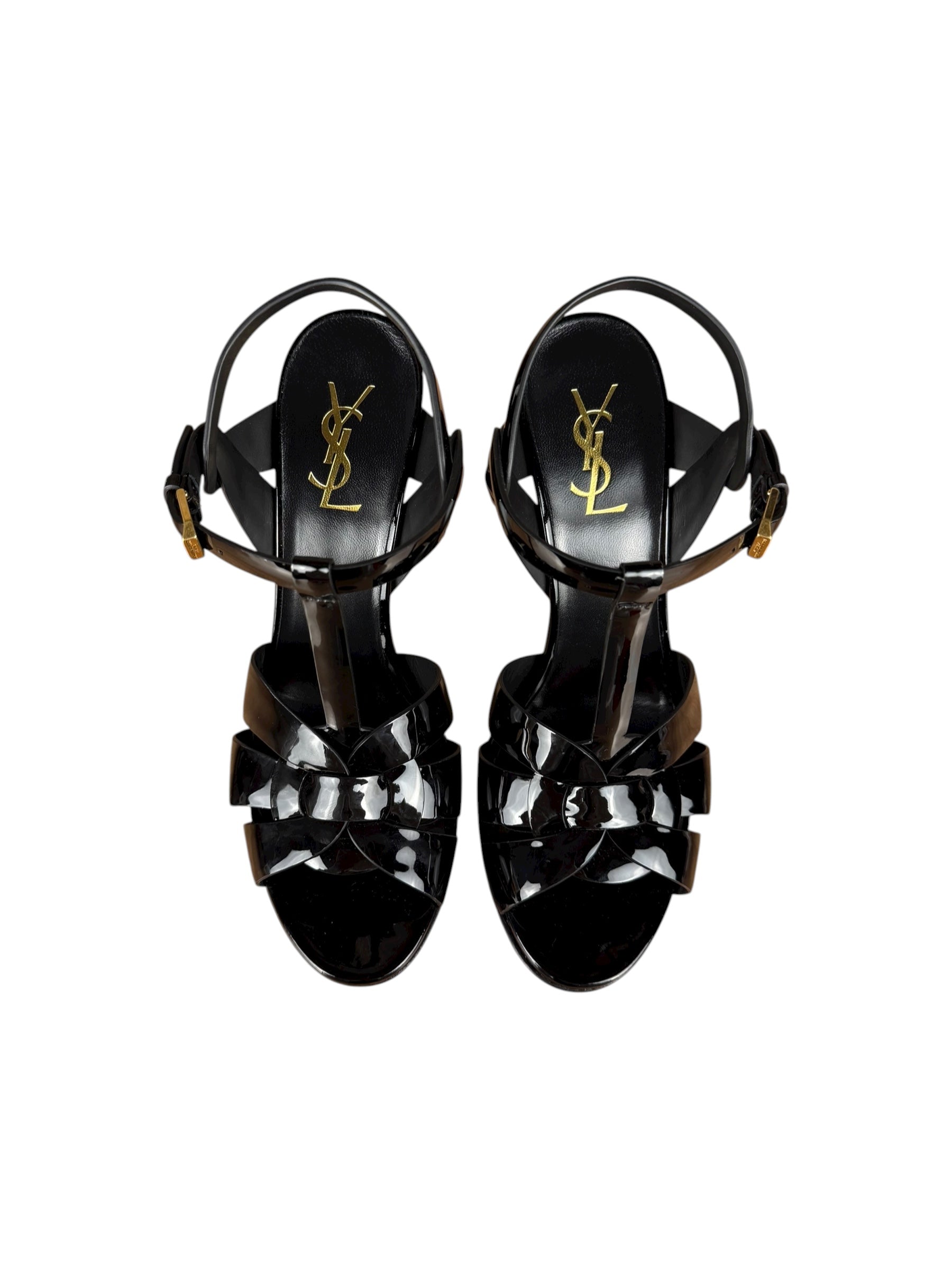 Saint Laurent Tribute Patent Leather Black Heels