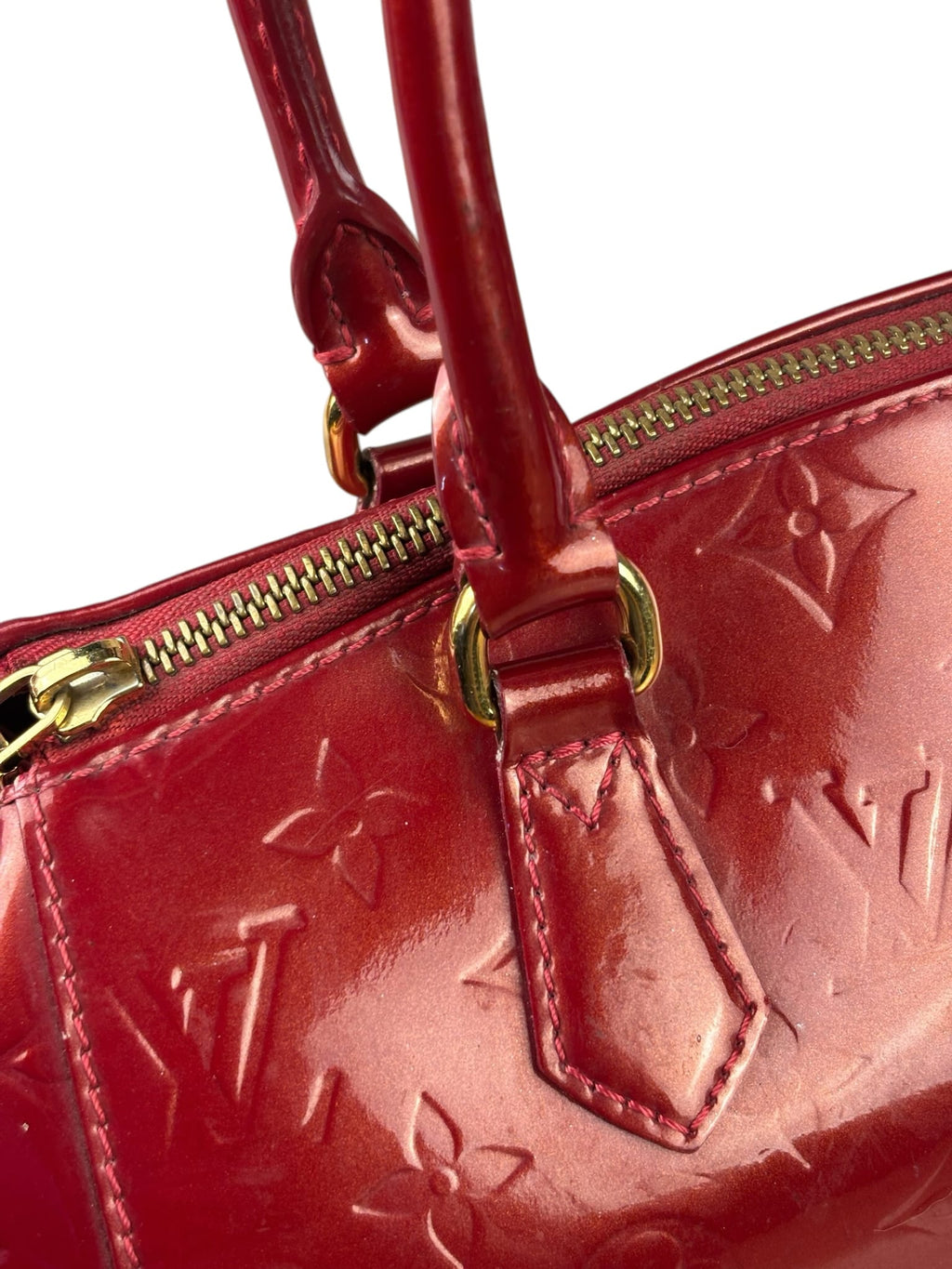 Louis Vuitton Red Vernis Sherwood Shoulder Bag
