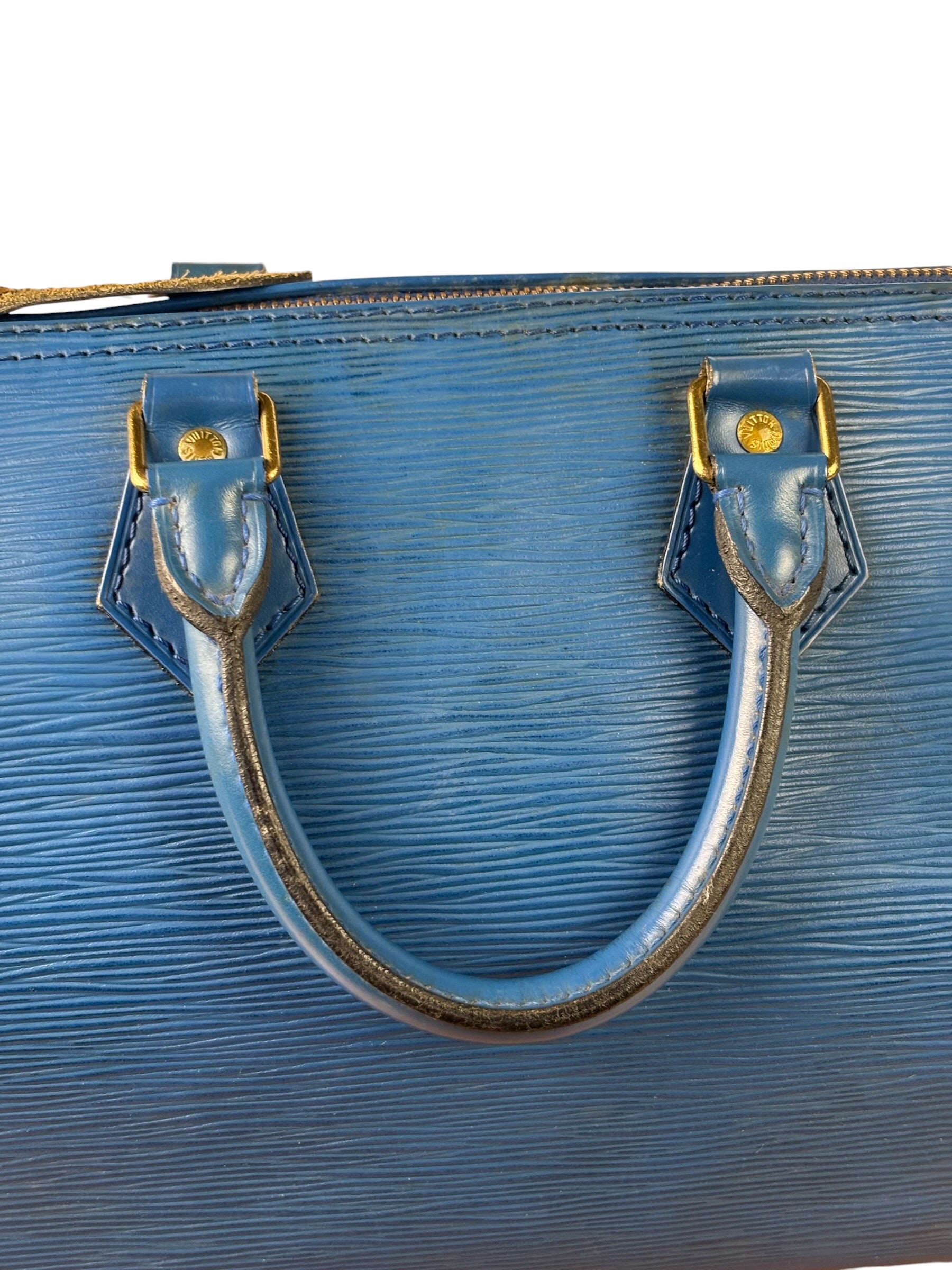 Louis Vuitton Blue Epi Leather Speed 25