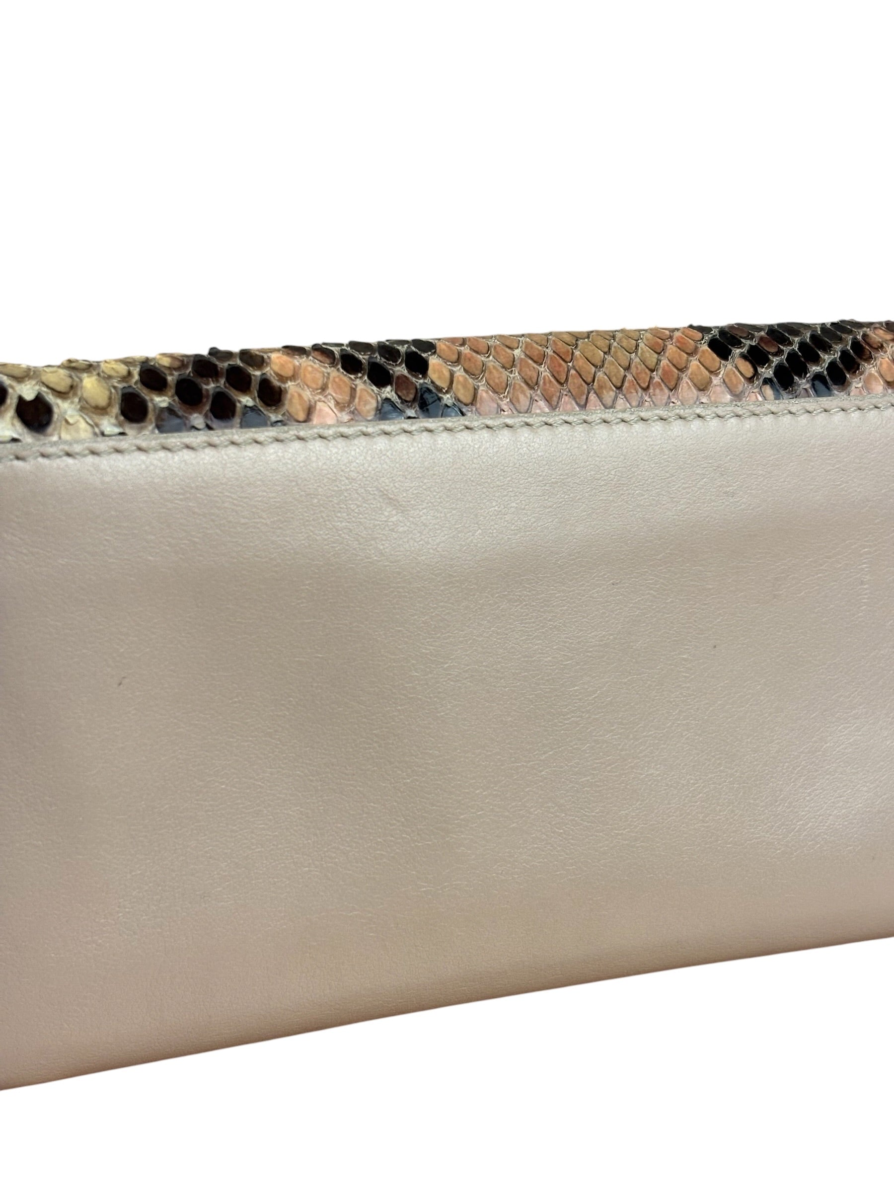 Salvatore Ferragamo Multi-Toned Leather Python Gancini Continental Wallet