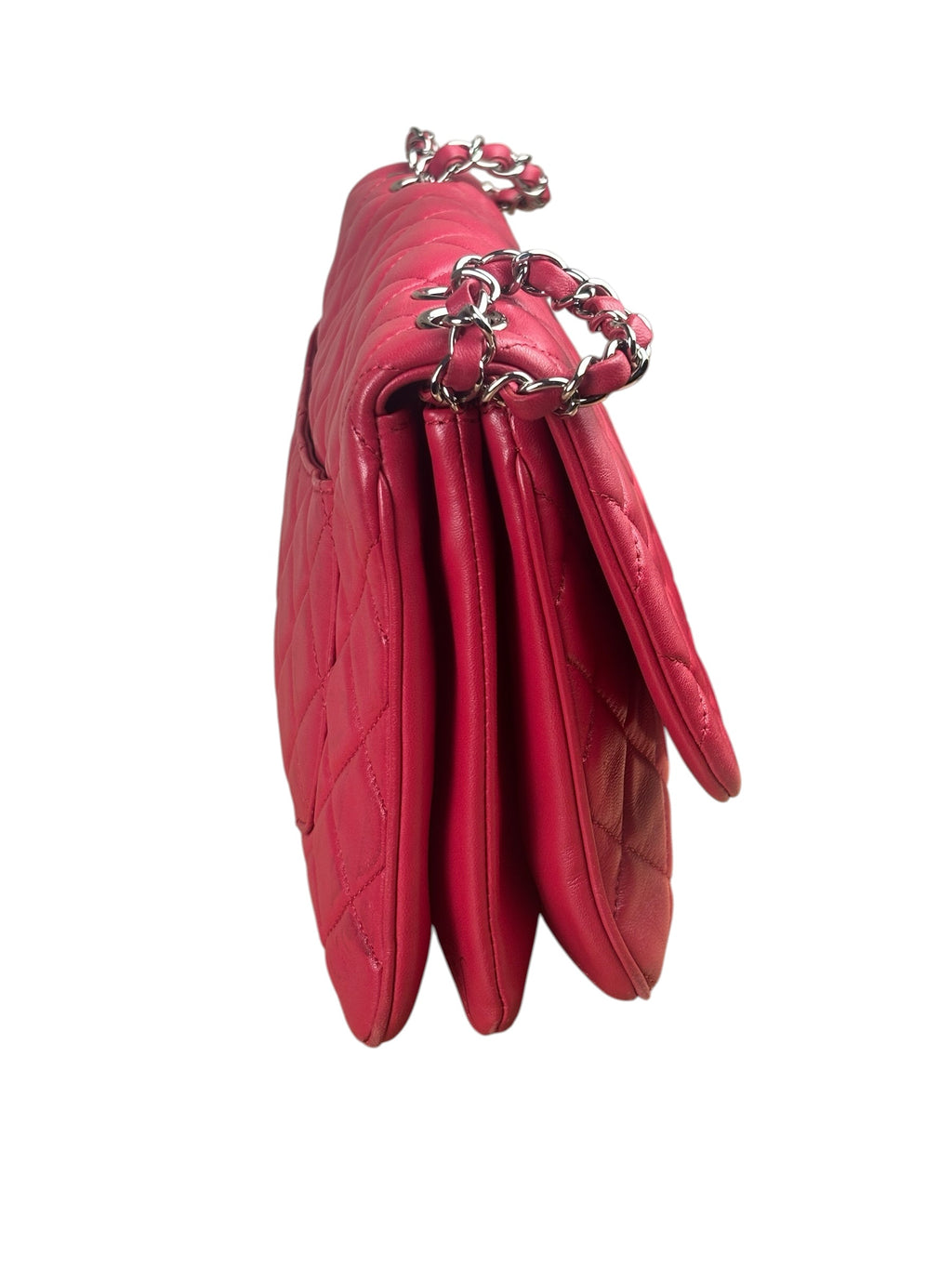 Chanel Coral Pink Quilted Lambskin Accordion Flap Bag 2014