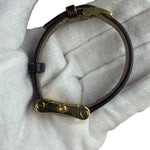 Gucci Vintage Gold-Plated Bezel Brown Leather Watch - 2300L