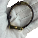 Gucci Vintage Gold-Plated Bezel Brown Leather Watch - 2300L