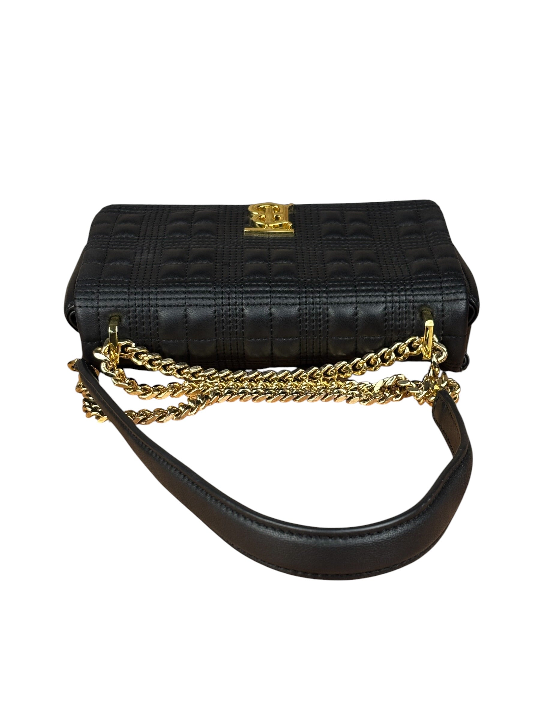 Burberry Black Quilted Leather Lola Shoulder Bag