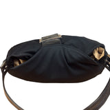 Fendi Vintage Black Mamma Baguette Shoulder Bag
