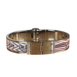 Hermes Palladium Plated Charniere Enamel Bangle PM