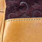 Celine Vintage Suede Macadam Leather Bowler Bag