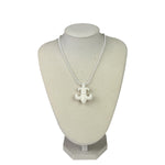Chrome Hearts White Silichrome Ball Chain Necklace