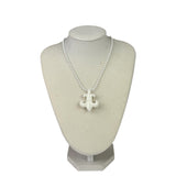 Chrome Hearts White Silichrome Ball Chain Necklace