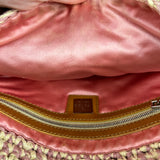 Fendi Raffia Crochet Baguette