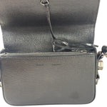 Off-White Black/White Leather Binder Clip Crossbody Bag