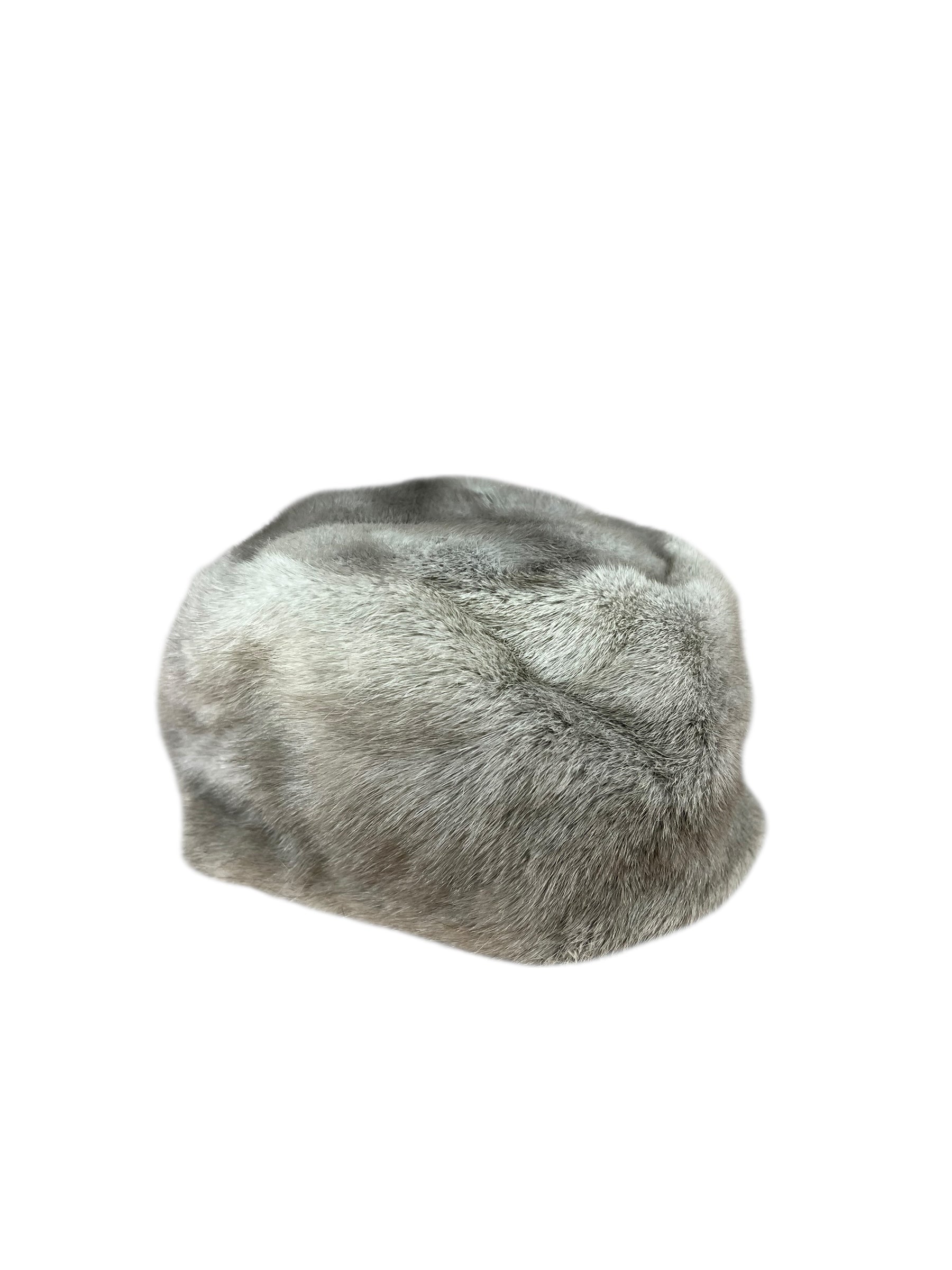 Vintage Clip-in Grey Fur Hat