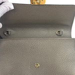 Gucci Grey Leather Wallet On Chain