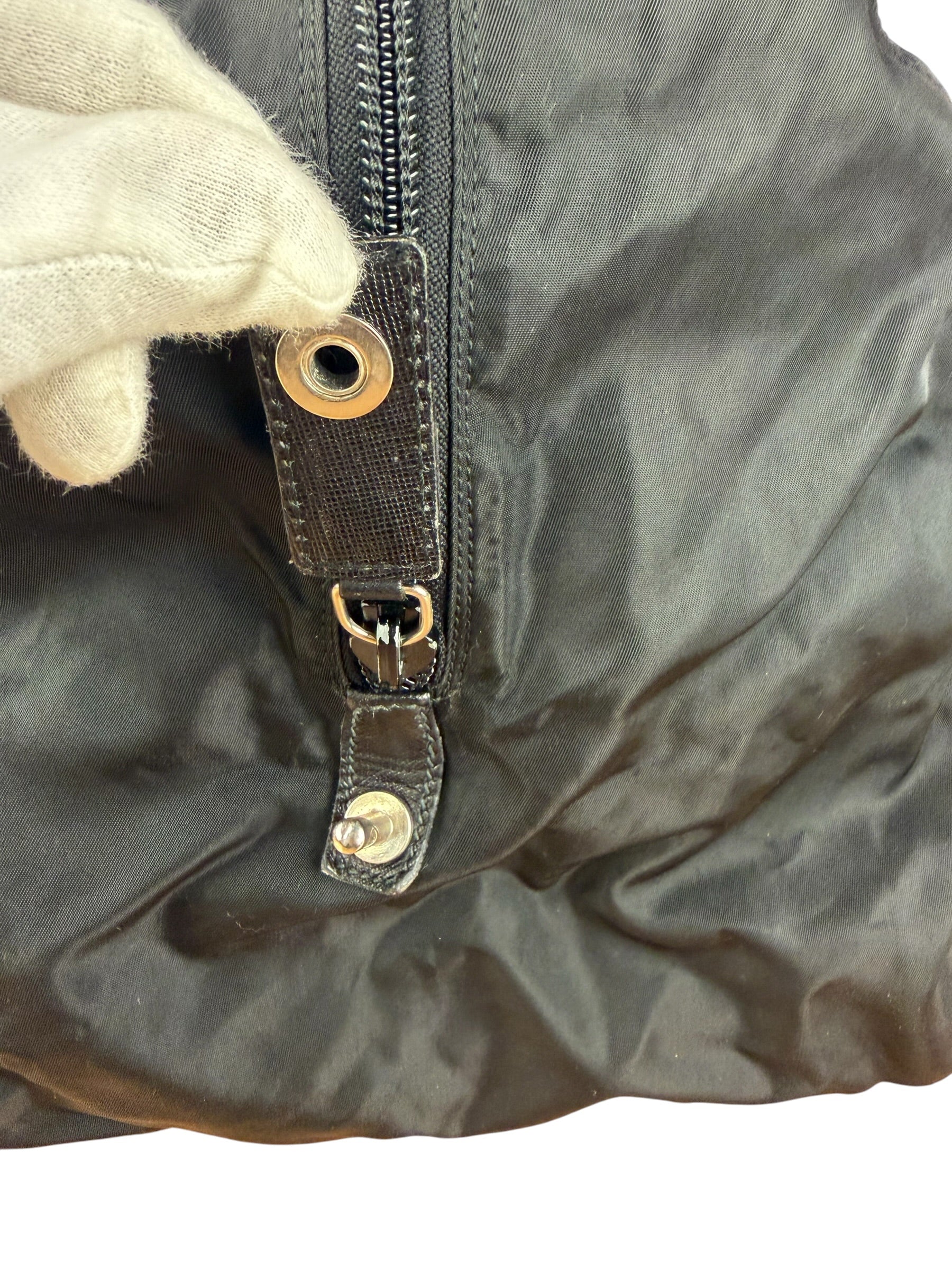 Prada Black Nylon Saffiano Travel Bag