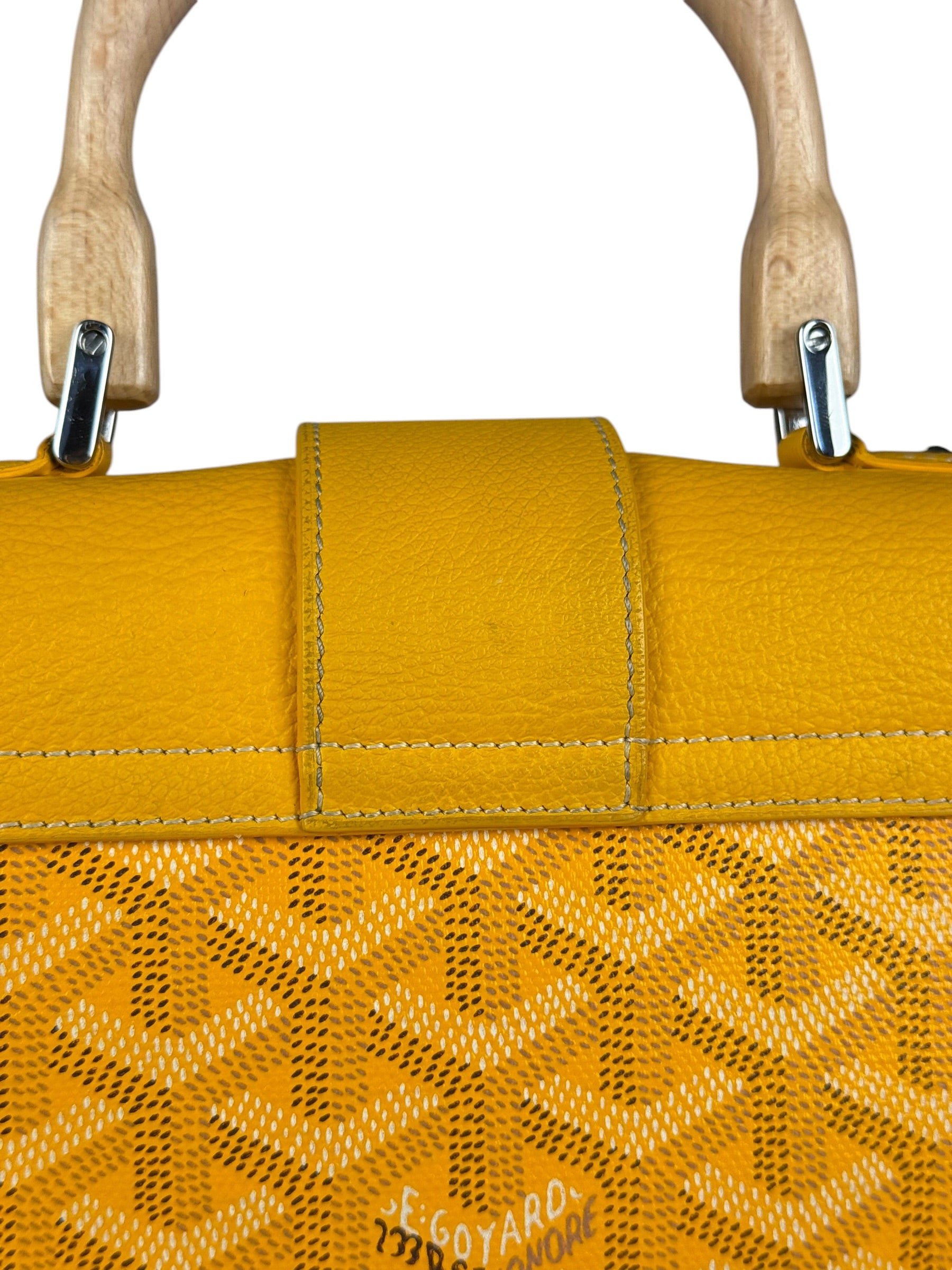 Goyard Mini Goyardine Soft Saigon Top Handle Bag Yellow