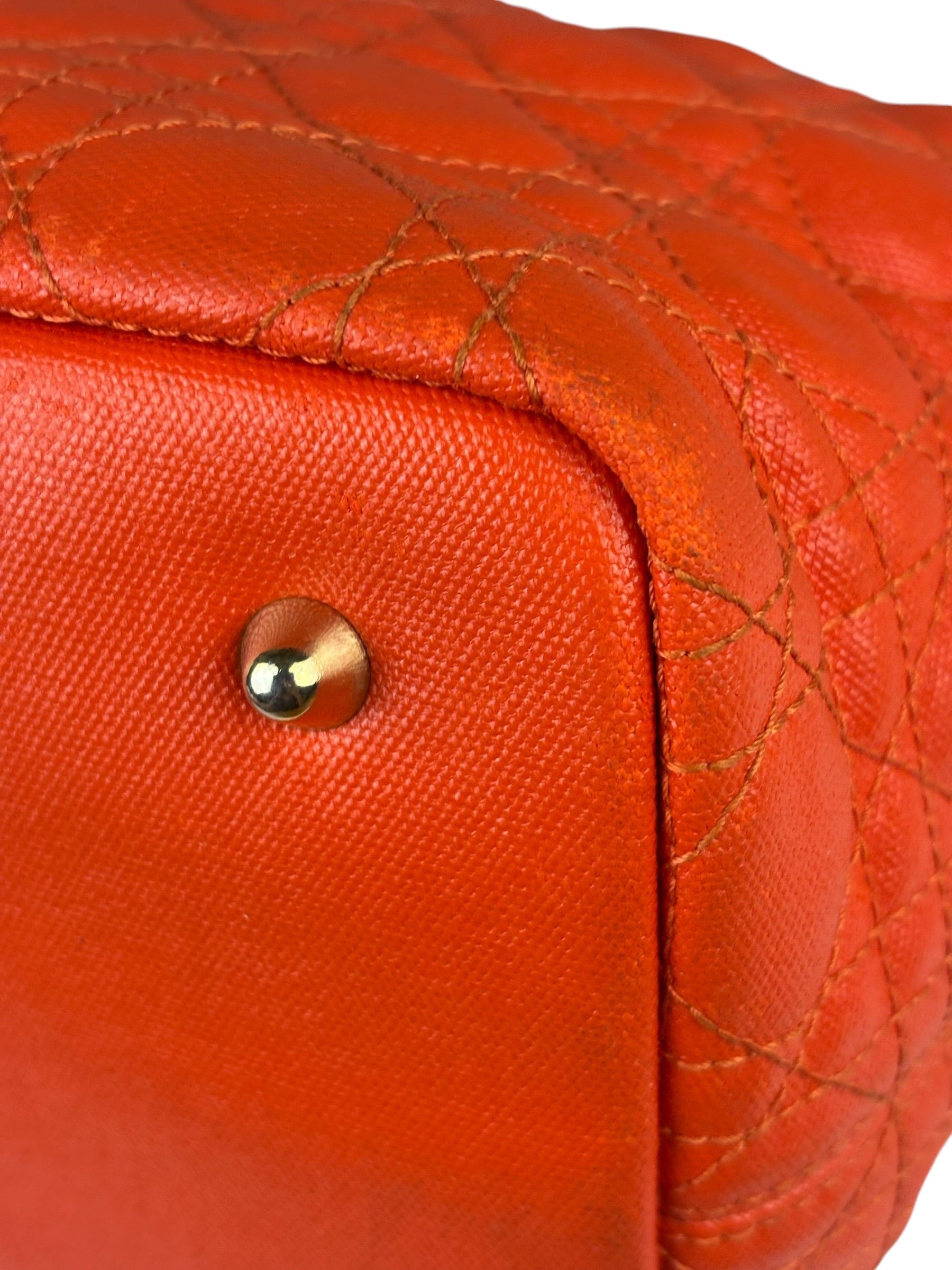 Christian Dior Panarea Cannage Quilted Leather Tote