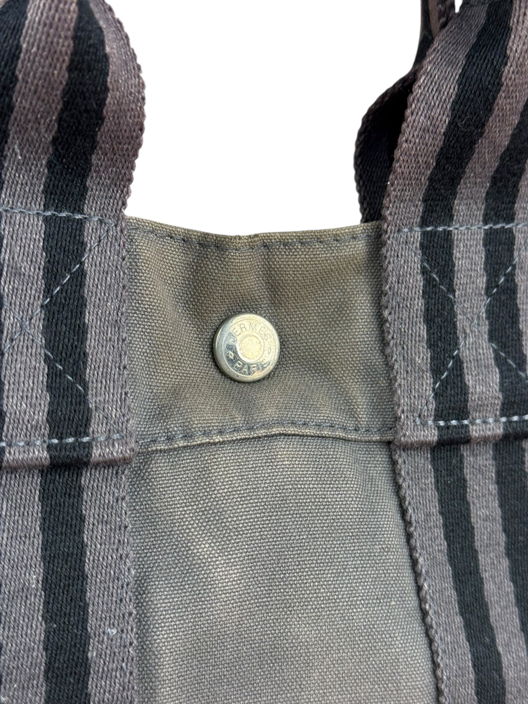 Hermes Grey Canvas Fourre Tout PM