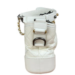 Chanel White Quilted Leather Small Gabrielle Hobo Bag 2019