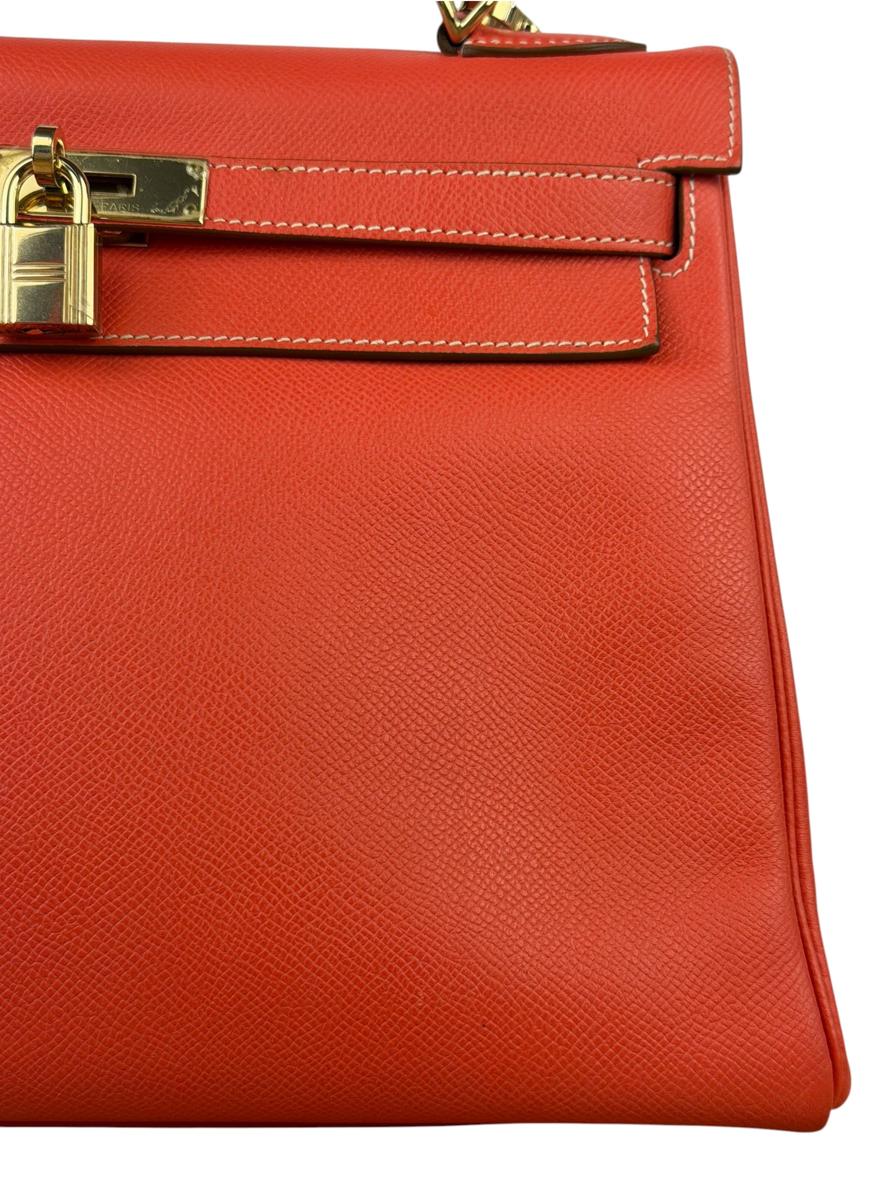 Hermes Coral-Red Epson Casaque Togo Kelly 32