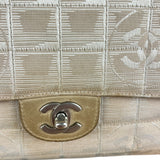 Chanel Vintage Beige Travel Line Classic Flap 2001