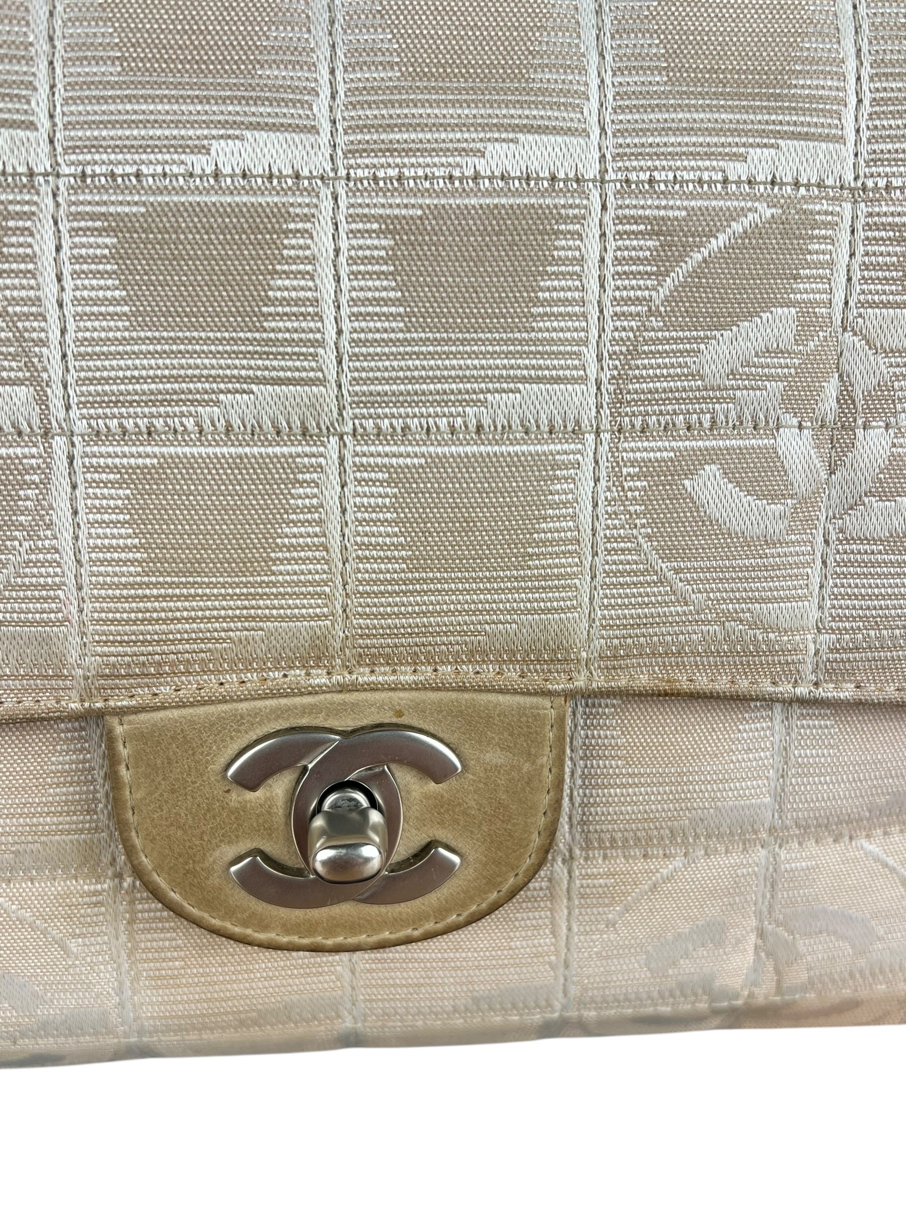 Chanel Vintage Beige Travel Line Classic Flap 2001