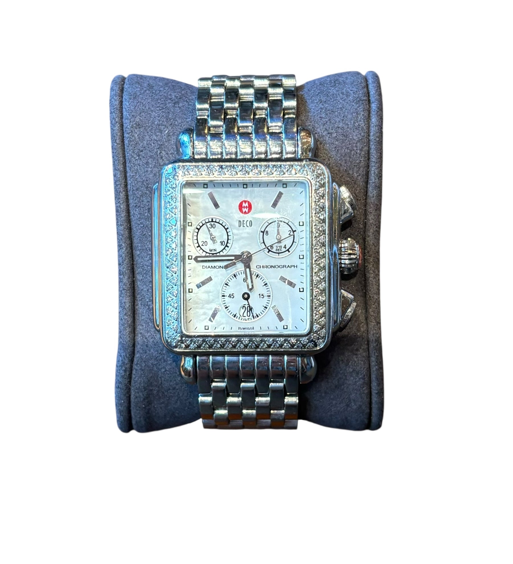 Michelle Deco Diamond Stainless Steel Watch