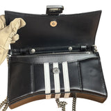 Balenciaga x Adidas Black Hourglass Wallet on Chain
