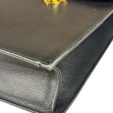 Yves Saint Laurent Vintage Black Leather Briefcase Two-Way Bag