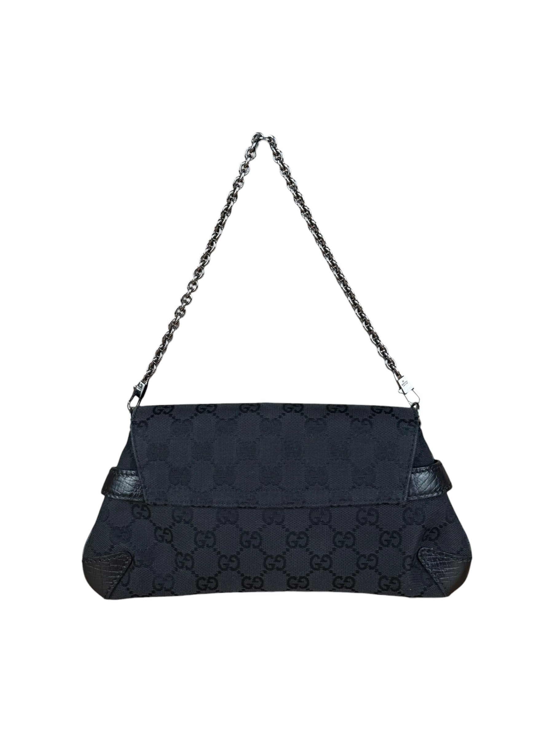 Gucci Black Tom Ford Horsebit Shoulder Bag
