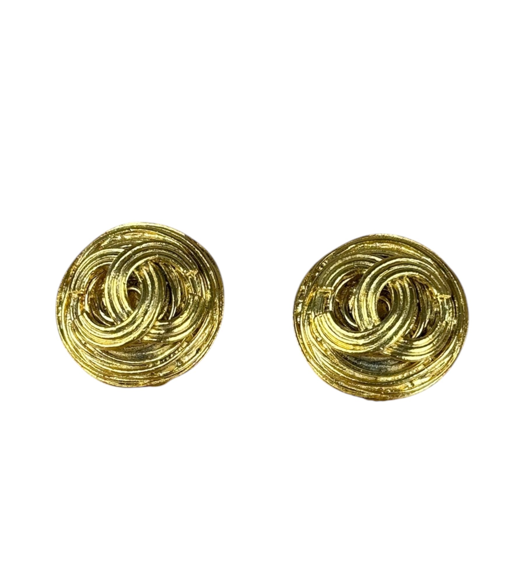 Chanel Gold CC Embellished Earrings