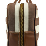 Miu Miu Canvas Stripped Beau Top Handle Bag
