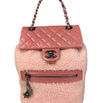 Chanel Paris-Salzburg Pink Shearling Mountain Backpack 2015