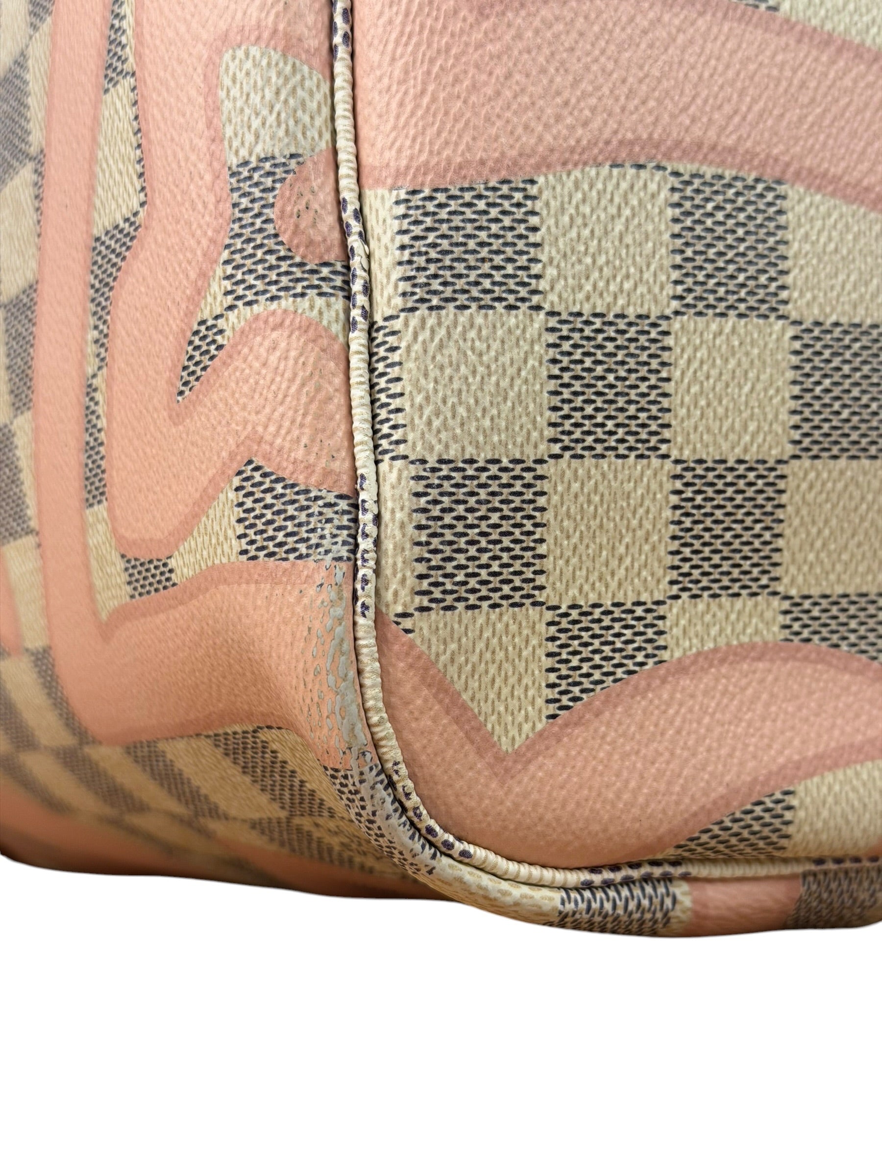 Louis Vuitton Limited Edition Pink Damier Azur Tahitienne Neverfull GM