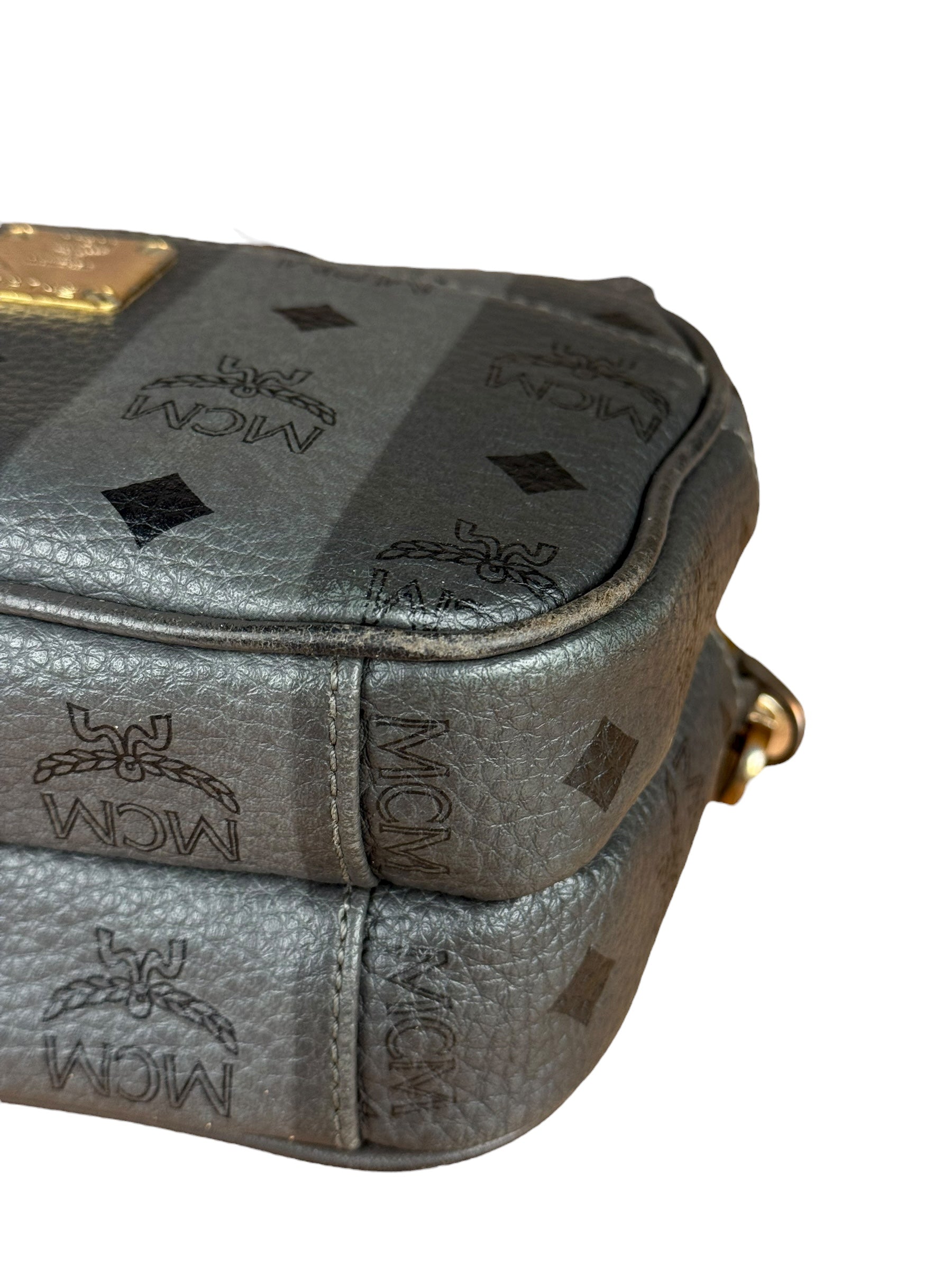 MCM Monogram Stripe Camera Crossbody