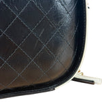 Chanel White/Black Quilted Leather 2Way Vanity Bag 2019