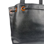 Chanel Black Caviar CC Drawstring Tote Bag 2002