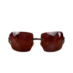 Chanel Vintage Rimless Rectangular Sunglasses 4002