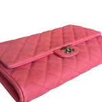 Chanel Coral Pink Matte Quilted Caviar Flap Shoulder Bag 2012